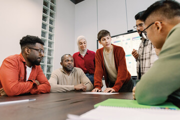 Dynamic brainstorming startups modern office environment