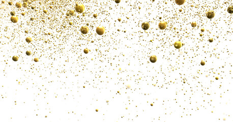 Elegant Embrace: Mesmerizing 3D Illustration Depicting Swirling gold Confetti