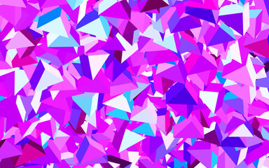 Light Pink, Blue vector background with triangles.