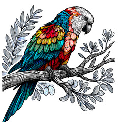colorful parrot 
