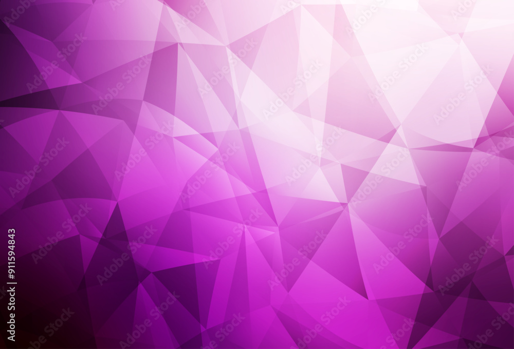 Poster light pink vector gradient triangles texture.
