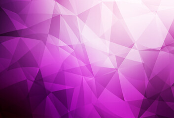Obraz premium Light Pink vector gradient triangles texture.