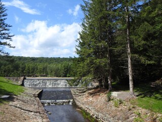 Beautiful scenery of Raymond B. Winters State Park, during the late summer season, Union County, Pennsylvania.