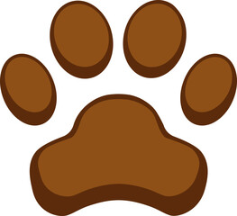 Paw icon. Camping icon. Flat style.