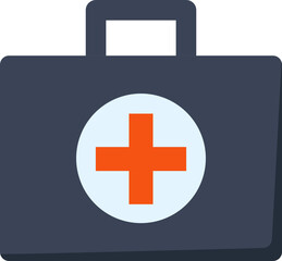 Medical bag. Camping icon. Flat style.