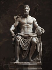 Obraz premium Statue of Zeus at Olympia artistic rendition
