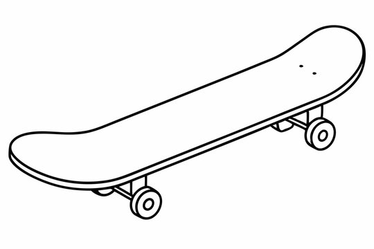 recommend clip art: skateboard line art vector, skateboard outline drawing illustration
                    