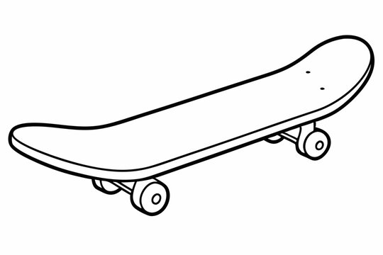 recommend clip art: skateboard line art vector, skateboard outline drawing illustration
                    
