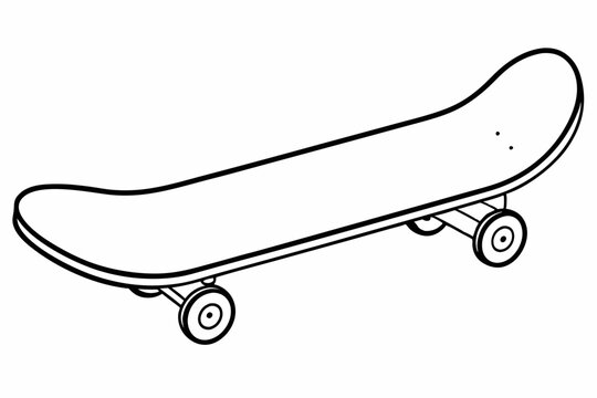 recommend clip art: skateboard line art vector, skateboard outline drawing illustration
                    