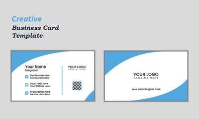 Creative and Clean Modern Business Card Template .