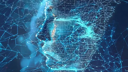 profile icon, online identity Cyber bots create automated profiles. Human Resources HR management Recruitment Employment Headhunting Concept