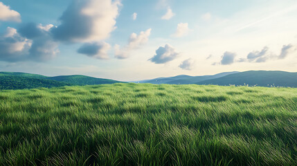 Fototapeta premium Green Grassy Field