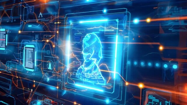 profile icon, online identity Cyber bots create automated profiles. Human Resources HR management Recruitment Employment Headhunting Concept