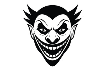 tribal skull tattoo on a white background silhouette vector illustration