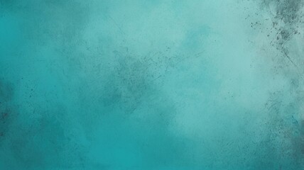 Obraz premium Bright turquoise blue abstract textured erroded wall background. Grunge concrete texture wallpaper design. Blank dusty paper pattern cyan backdrop. 