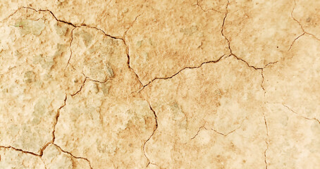 Fototapeta premium The ground has cracks in the top view for the background