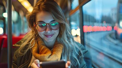 Public transportation to the CBD and a smart device to update social media or check the schedule - Powered by Adobe