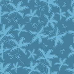 seamless vector flower pattern on background
