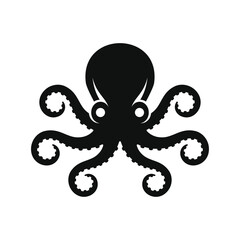 Octopus Logo on White Background. Vector