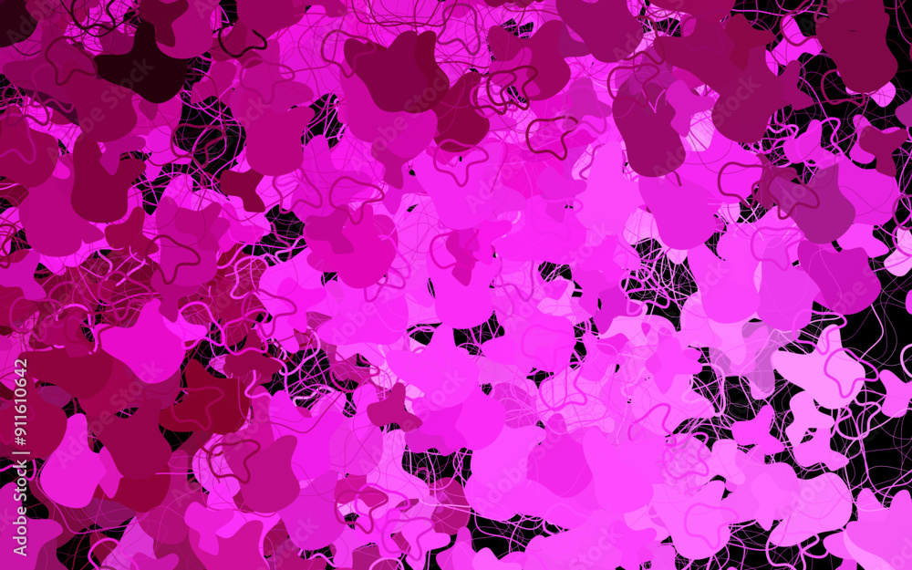 Poster dark pink vector texture with abstract forms.
