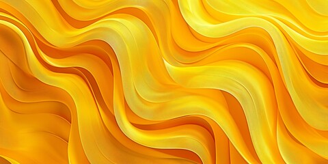 Obraz premium Abstract background with wavy lines in bright yellow hues, energetic and positive look and smooth textures.