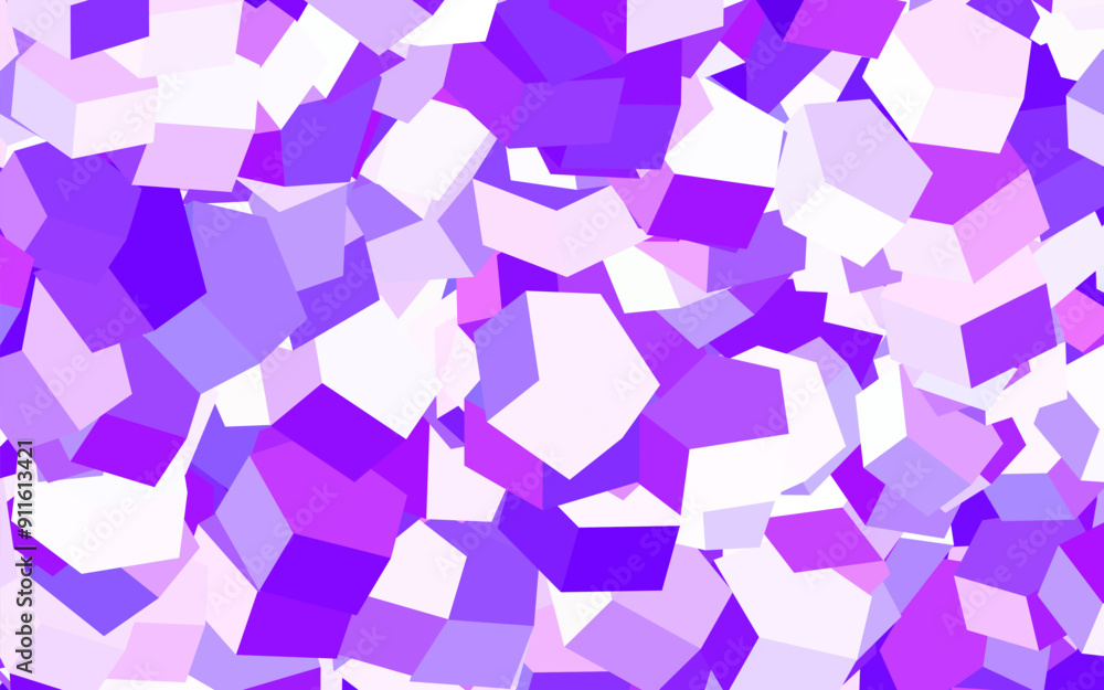 Aufkleber light pink vector layout with hexagonal shapes.