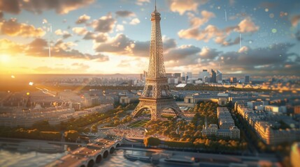Naklejka premium paris olympic games,generative ai