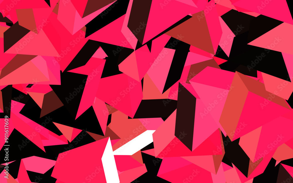 Poster dark red vector background with triangles.