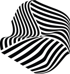 Black and white design with liquid and curve lines, Optical art patterns, and abstract geometric shapes. Futuristic cover set. It is ideal for banners, flyers, Textile printing, and logos