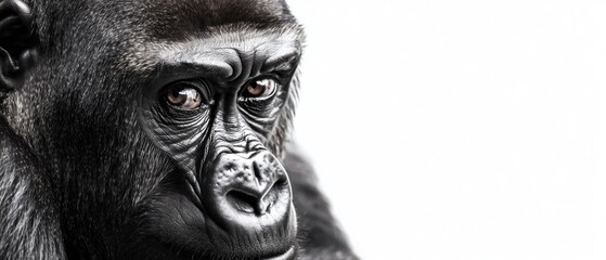 Portrait of a Black Gorilla. Generative ai