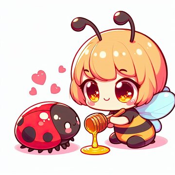 chibi illustration cute kid drawing