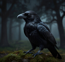 Fototapeta premium Dark Gothic Raven generative ai