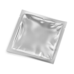 An image of an White Wet Wipe Pack isolated on a white background
