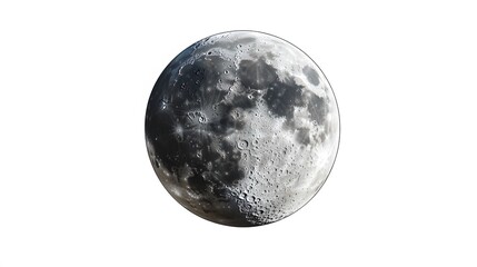 Obraz premium Png moon sticker, 3D rendering, transparent background