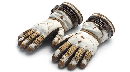 Png astronaut gloves sticker, 3D rendering, transparent background