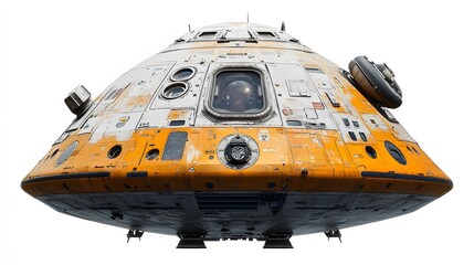 Png command module sticker, 3D rendering, transparent background