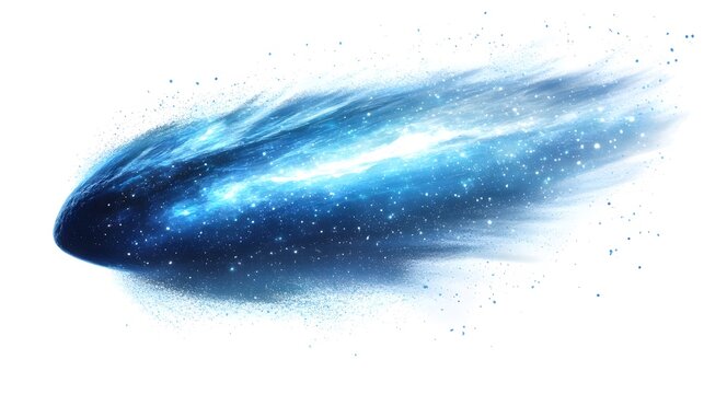 Png comet sticker, 3D rendering, transparent background