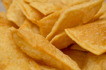 pastry background, gastronomy, fried snacks, custard tart, chicken pastry, meat pastry, cheese pastry, pastry close up




