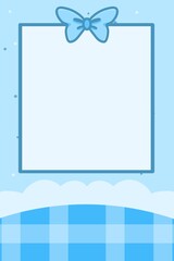 blue background with ribbon