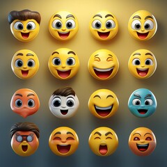 Obraz premium set of smiles