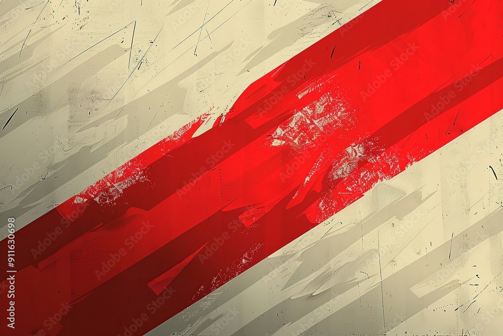 Poster this minimalist illustration of the indonesian flag features a simple design with two horizontal str