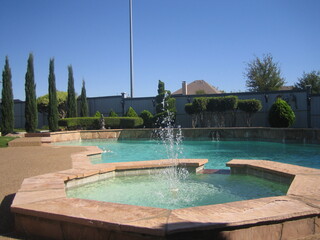 Pretty Backyard With Pool