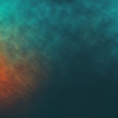 Fototapeta premium Grainy teal orange dark gradient wave background: Vibrant retro style noise texture banner design for abstract digital art and creative graphic projects.AI generative 