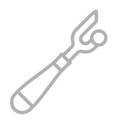 Seam Ripper Vector Line Grey Icon Design