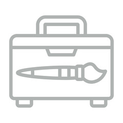 Tool Box Vector Line Grey Icon Design