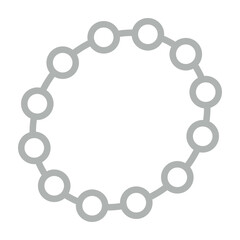 Beads Vector Line Grey Icon Design