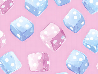 Shiny jelly-like stars with seamless pattern  design