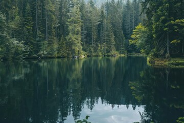Obraz premium lake in the forest