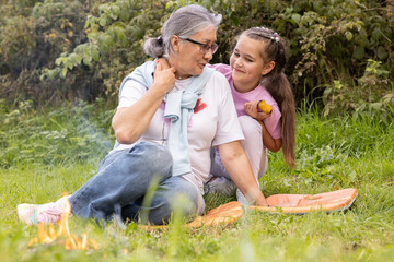 Family in the nature