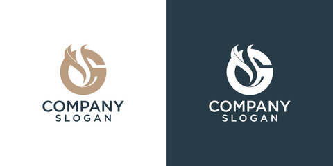 Fototapeta premium initial letter G logo vector design